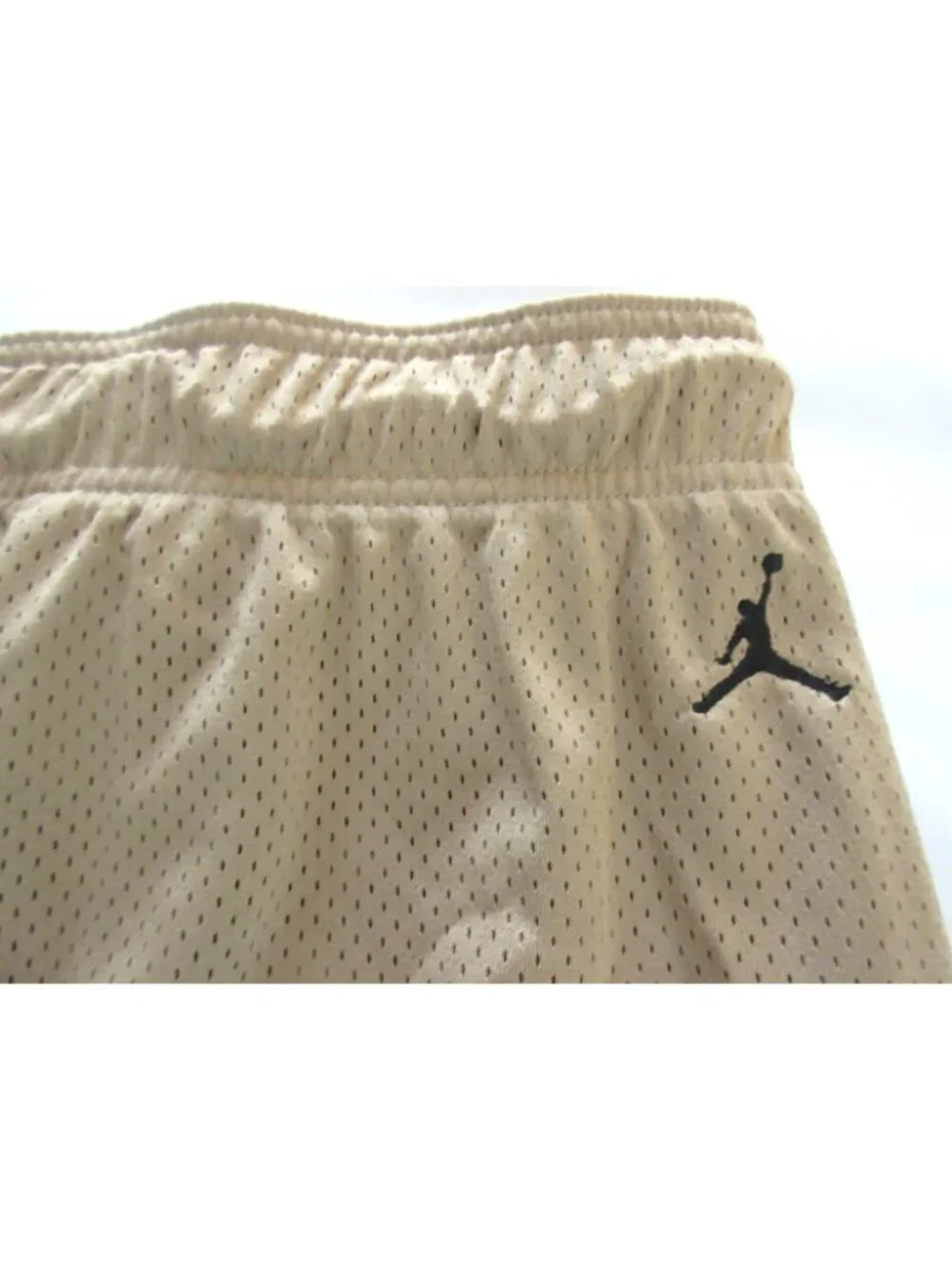 Jordan Men's MVP Mesh 23 Gym Shorts Desert Beige Black Standard Fit NWT